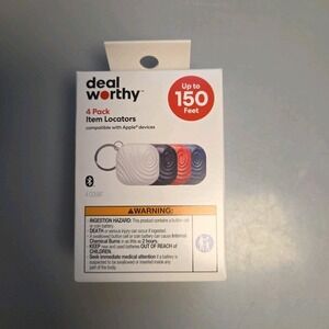 Deal Worthy Item Locator Up To 150 Feet Compatible With Apple Devices 4 Pack